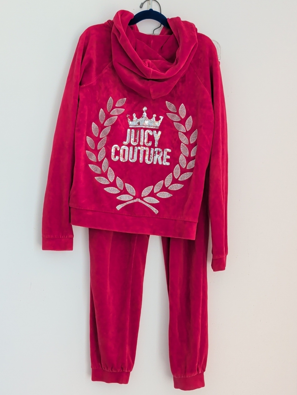 Juicy Couture Magenta Velour Tracksuit Size Girls Large
